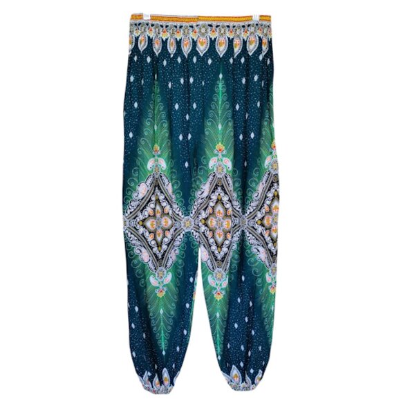 BAMBOO HOUSE Mandala Harem Pants Comfy Lightweight Festival Boho Yoga Hippie S - Picture 2 of 12